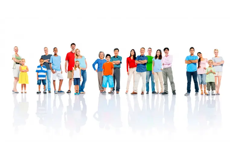 Diverse Group of People Standing Together