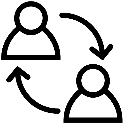 Exchange Icon with Arrows