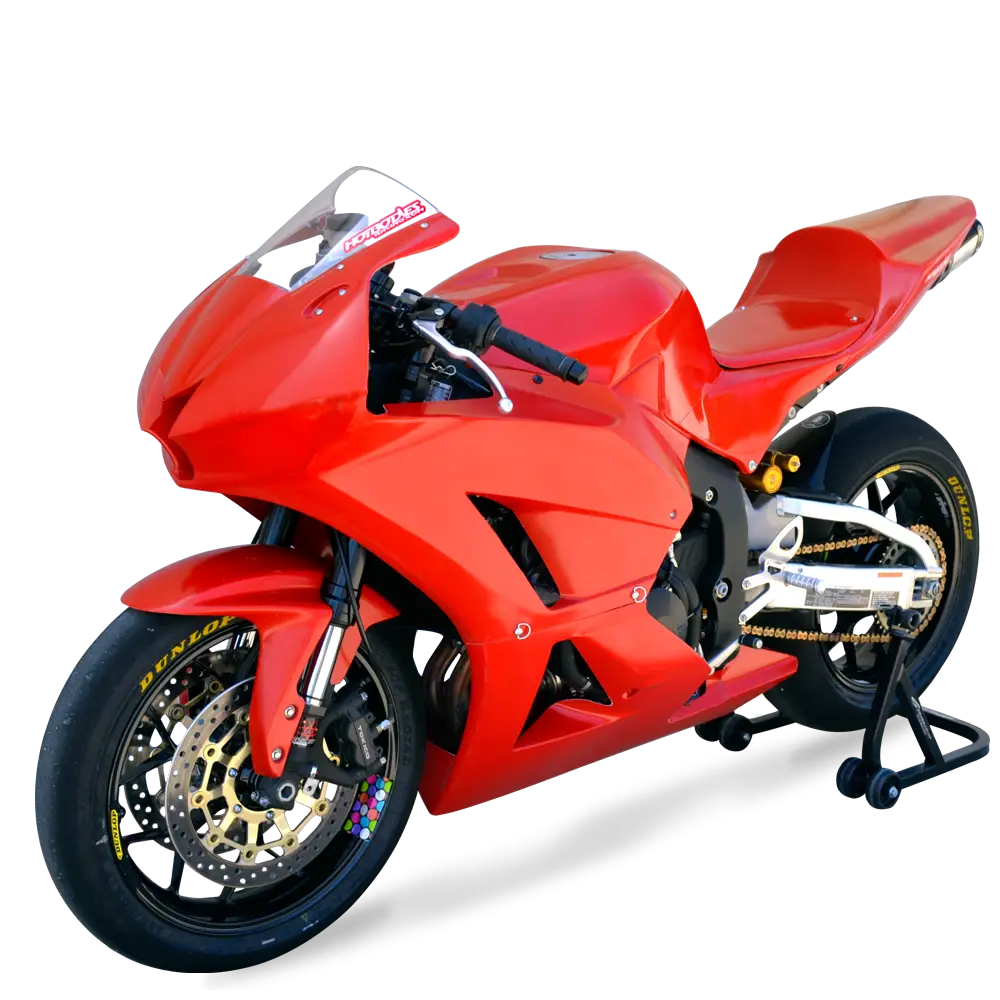 Red Sport Motorcycle Designed for Racing