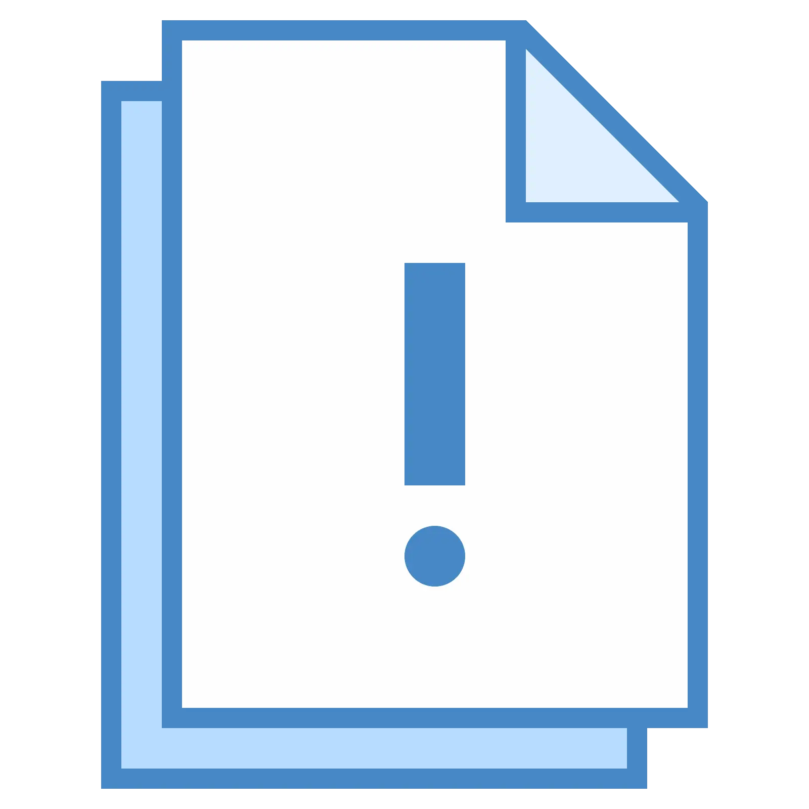 Document with Exclamation Mark for Important Notice