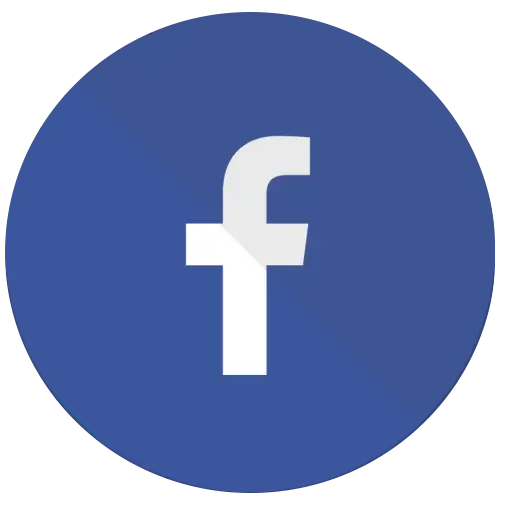 Blue Facebook Logo in a Circle