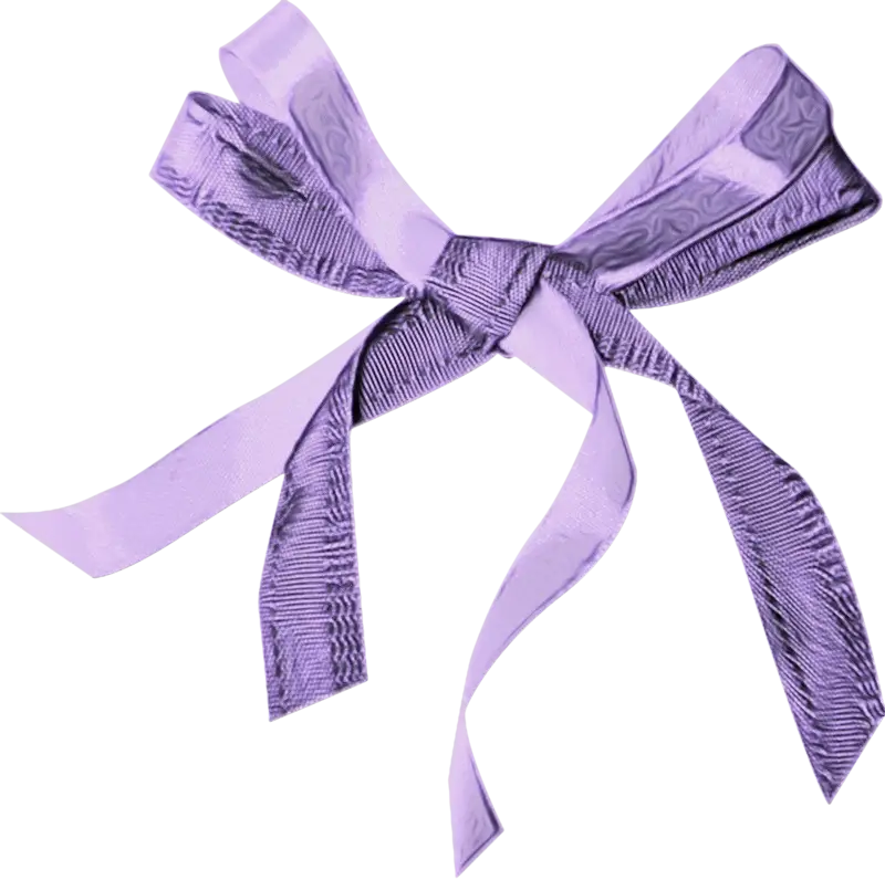 Purple Ribbon Bow Decoration