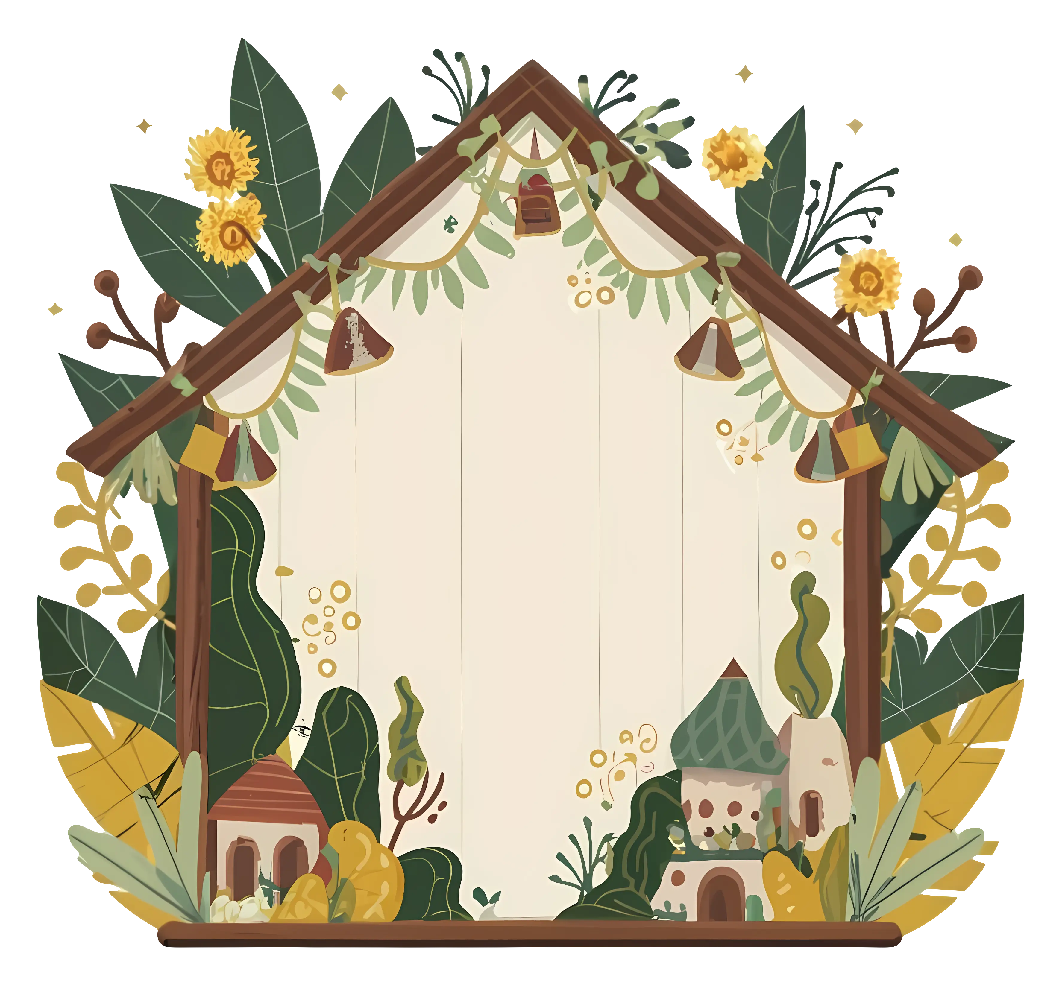 Whimsical Nativity Wooden Frame for Holiday Decor