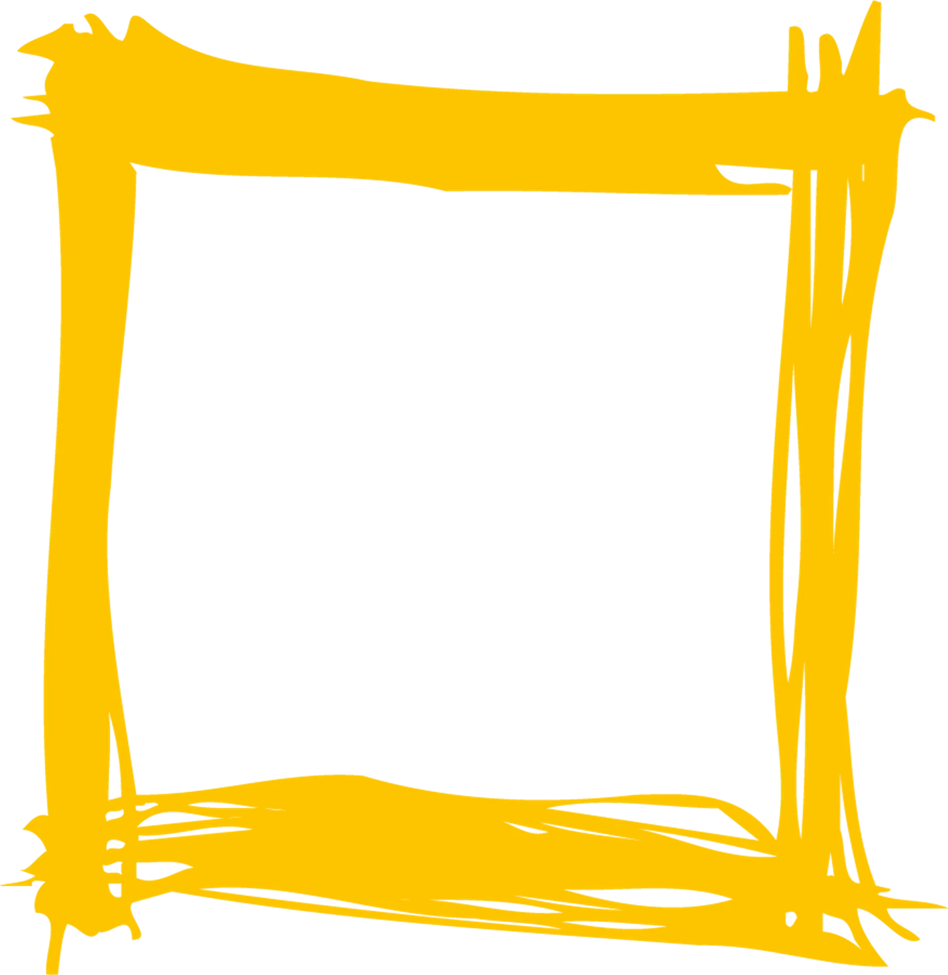 Bright Yellow Decorative Frame