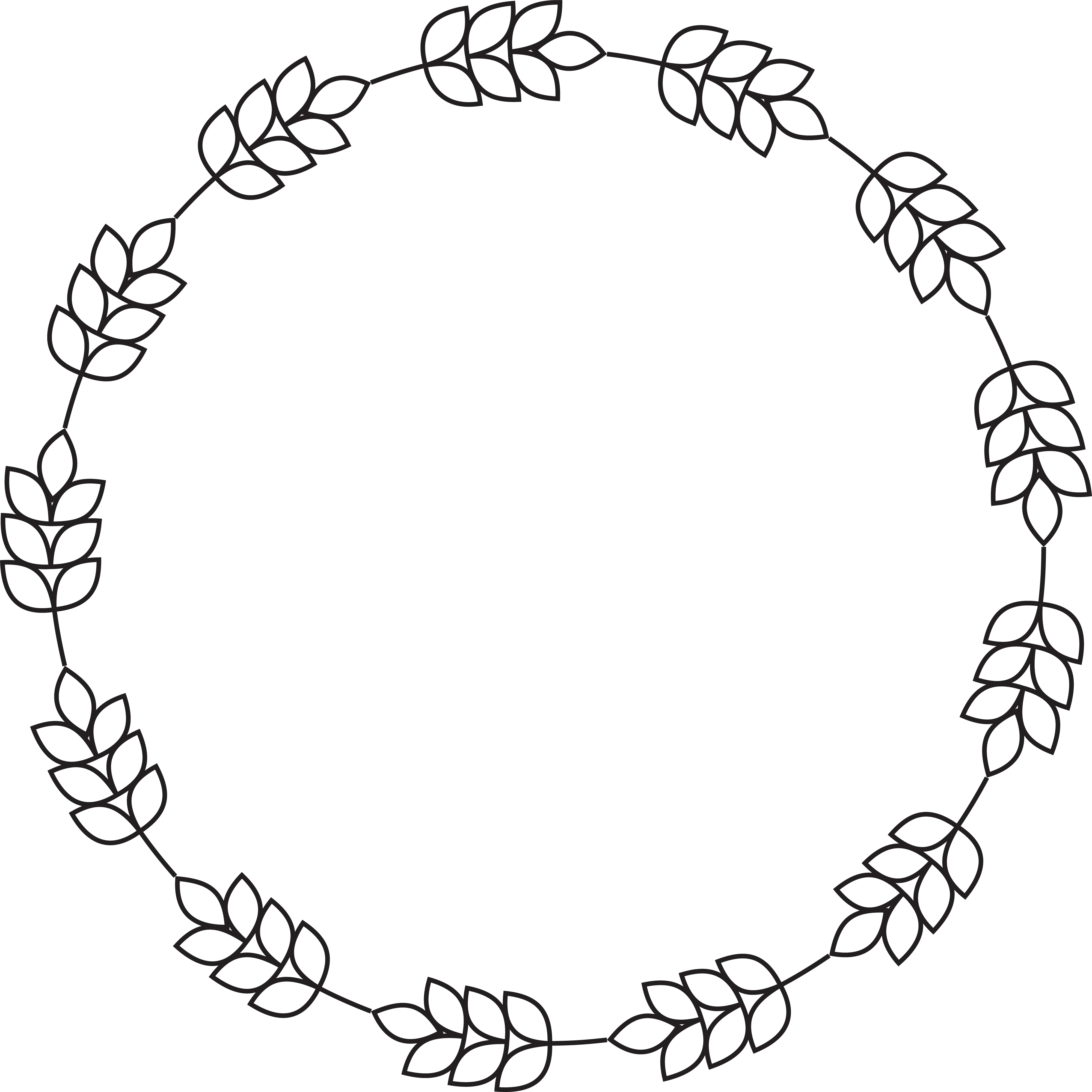 Laurel Wreath Outline Design