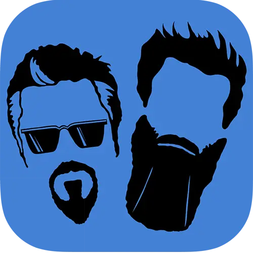 Stylish Beard and Sunglasses Icon