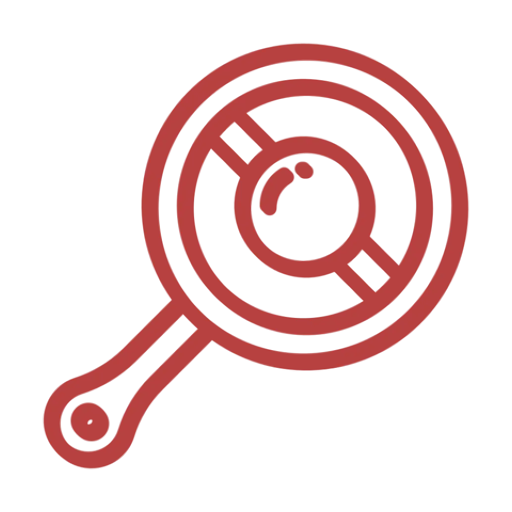 Red Frying Pan Outline