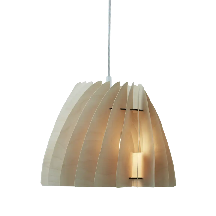 Wooden Pendant Lamp with Warm Light