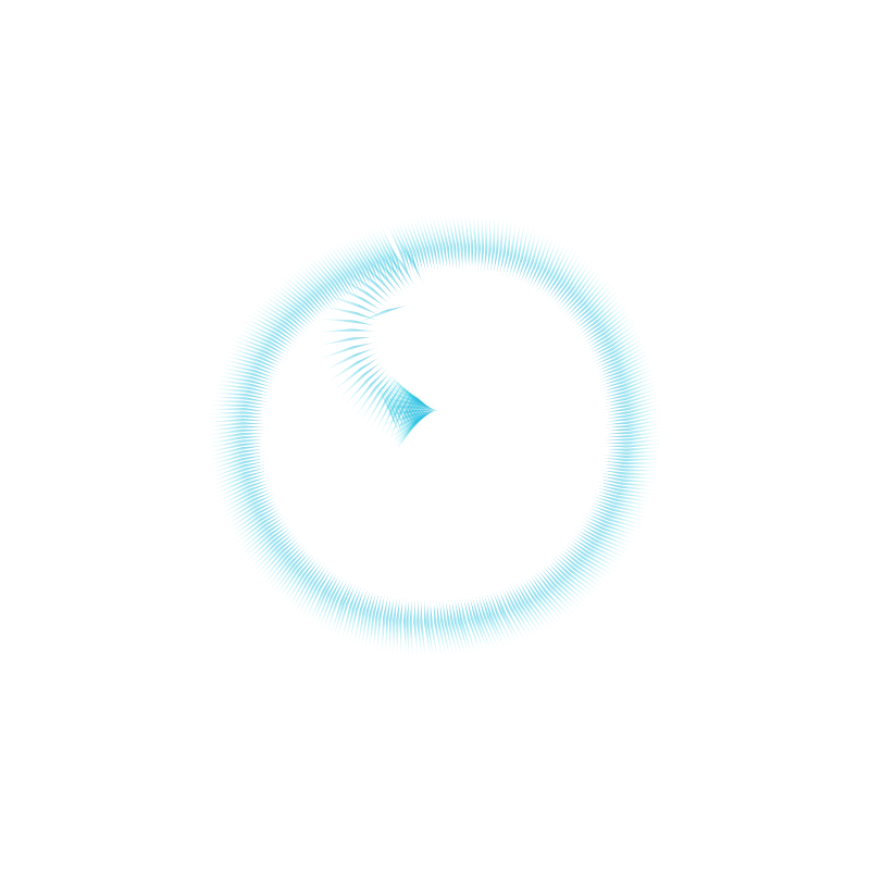 Blue Glowing Circular Light Effect Graphic