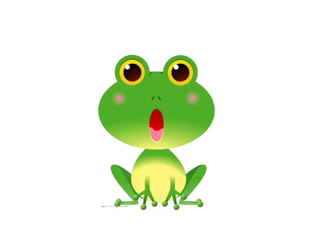 Cute Green Cartoon Frog