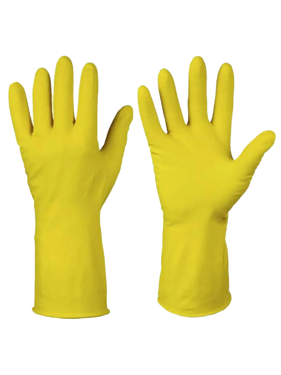 Bright Yellow Kitchen Cleaning Gloves