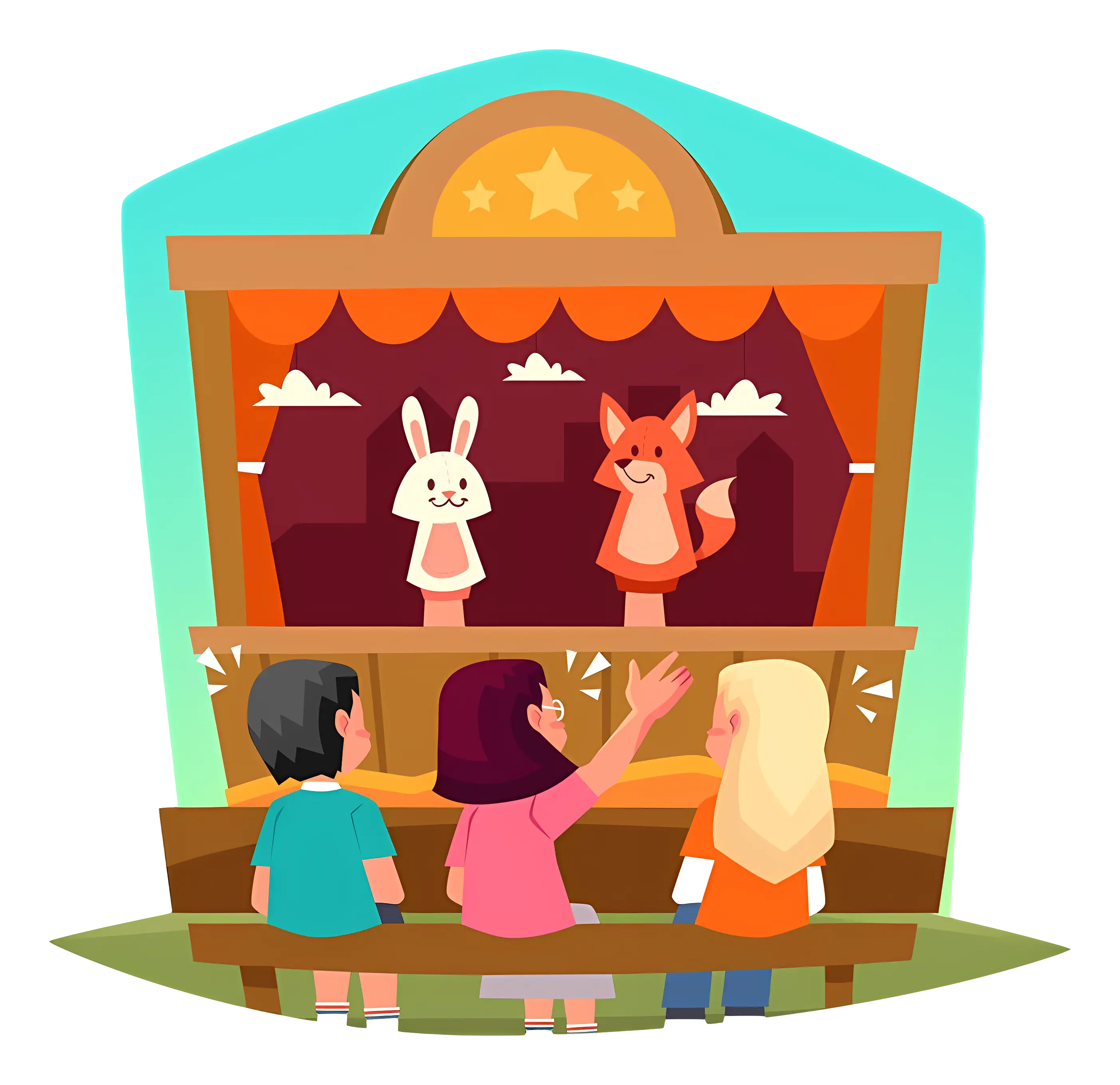 Children Watching Puppet Show