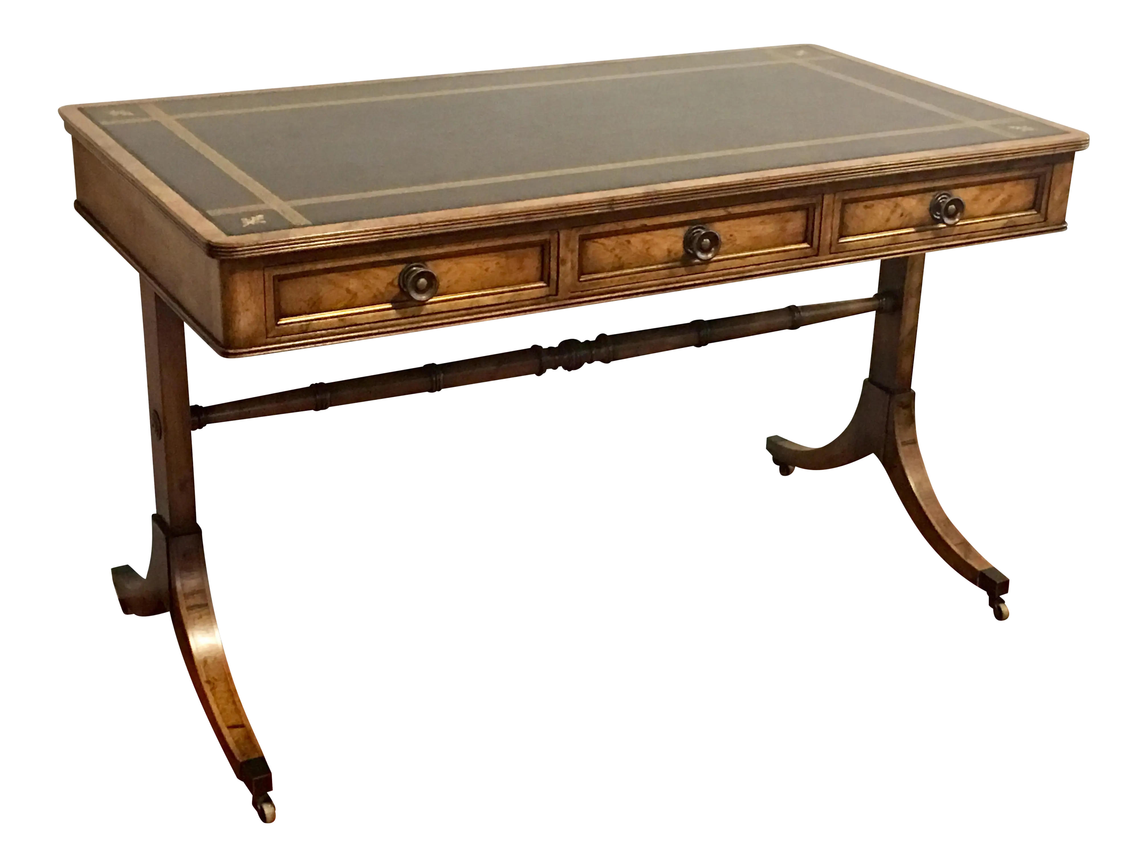 Elegant Wooden Study Table with Drawers