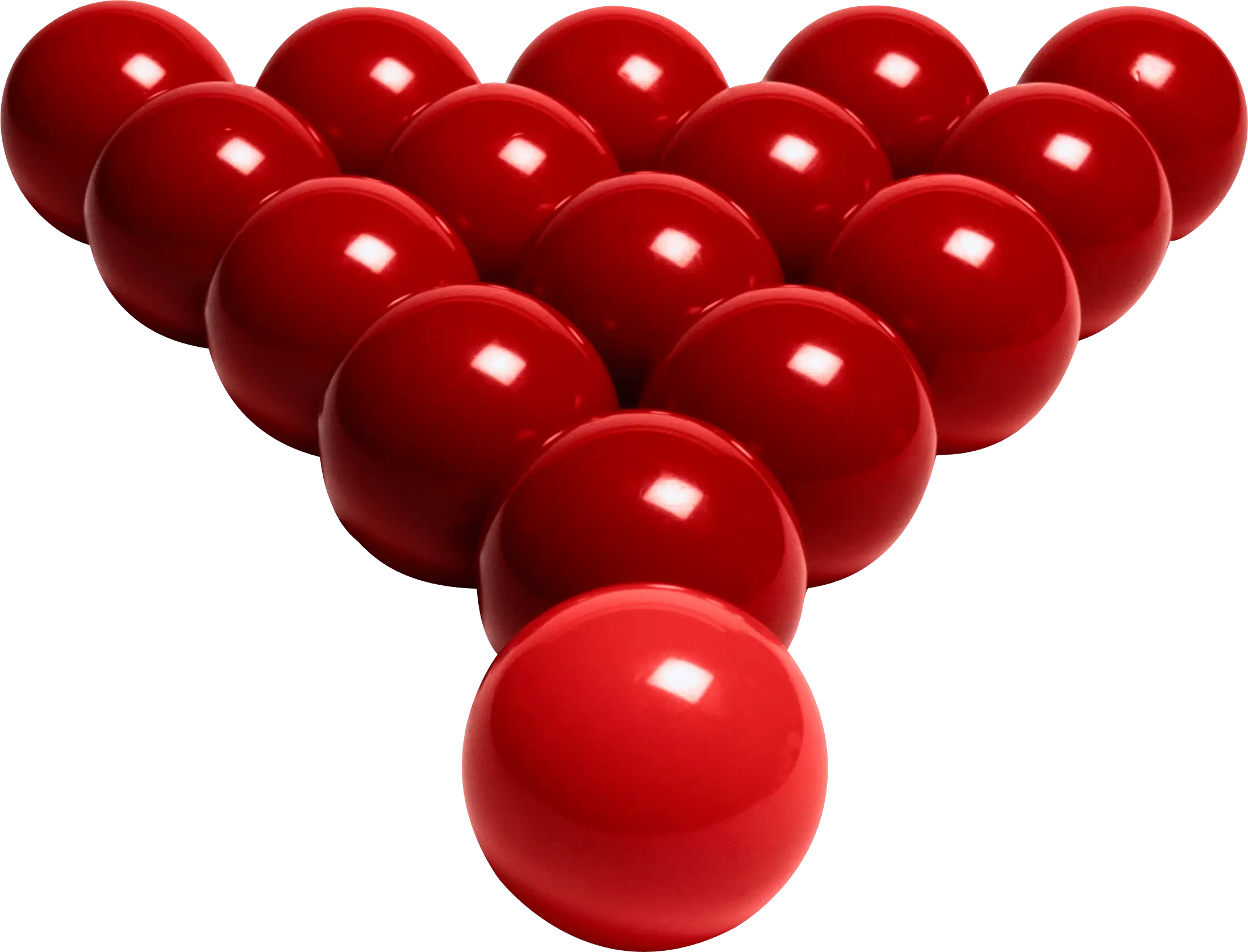 Red Balls in Triangle Formation