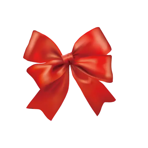 Red Ribbon Bow for Festive Wrapping