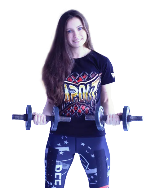 Woman Holding Dumbbells
