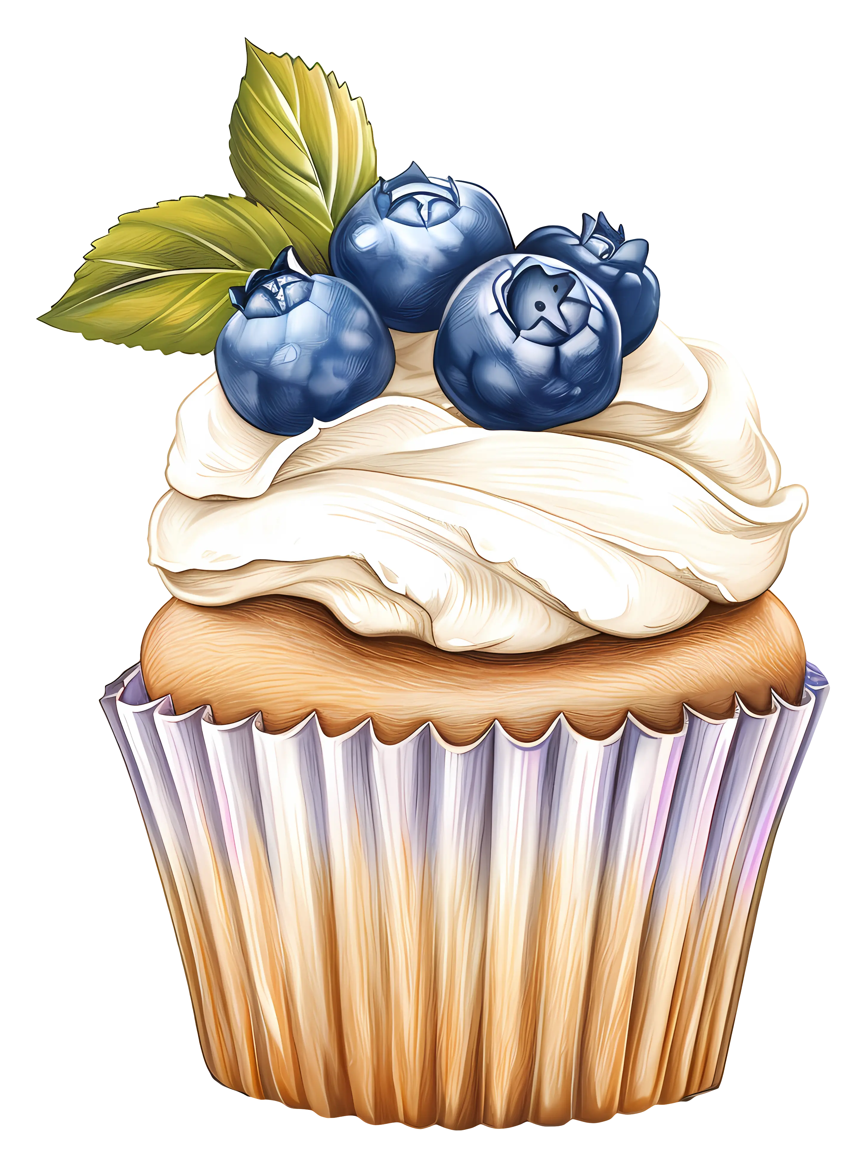 Blueberry Muffin on Plate