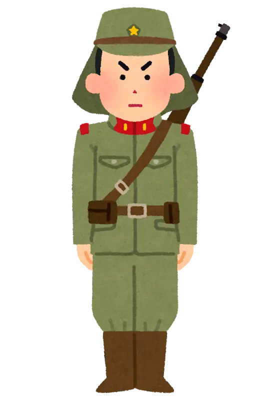 Cartoon Soldier in Uniform