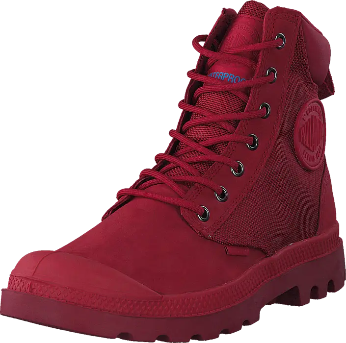 Red Combat Boot for Stylish Look