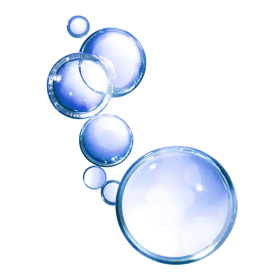 Floating Transparent Bubbles