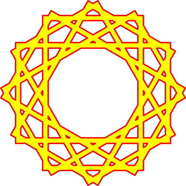 Yellow and Red Geometric Pattern