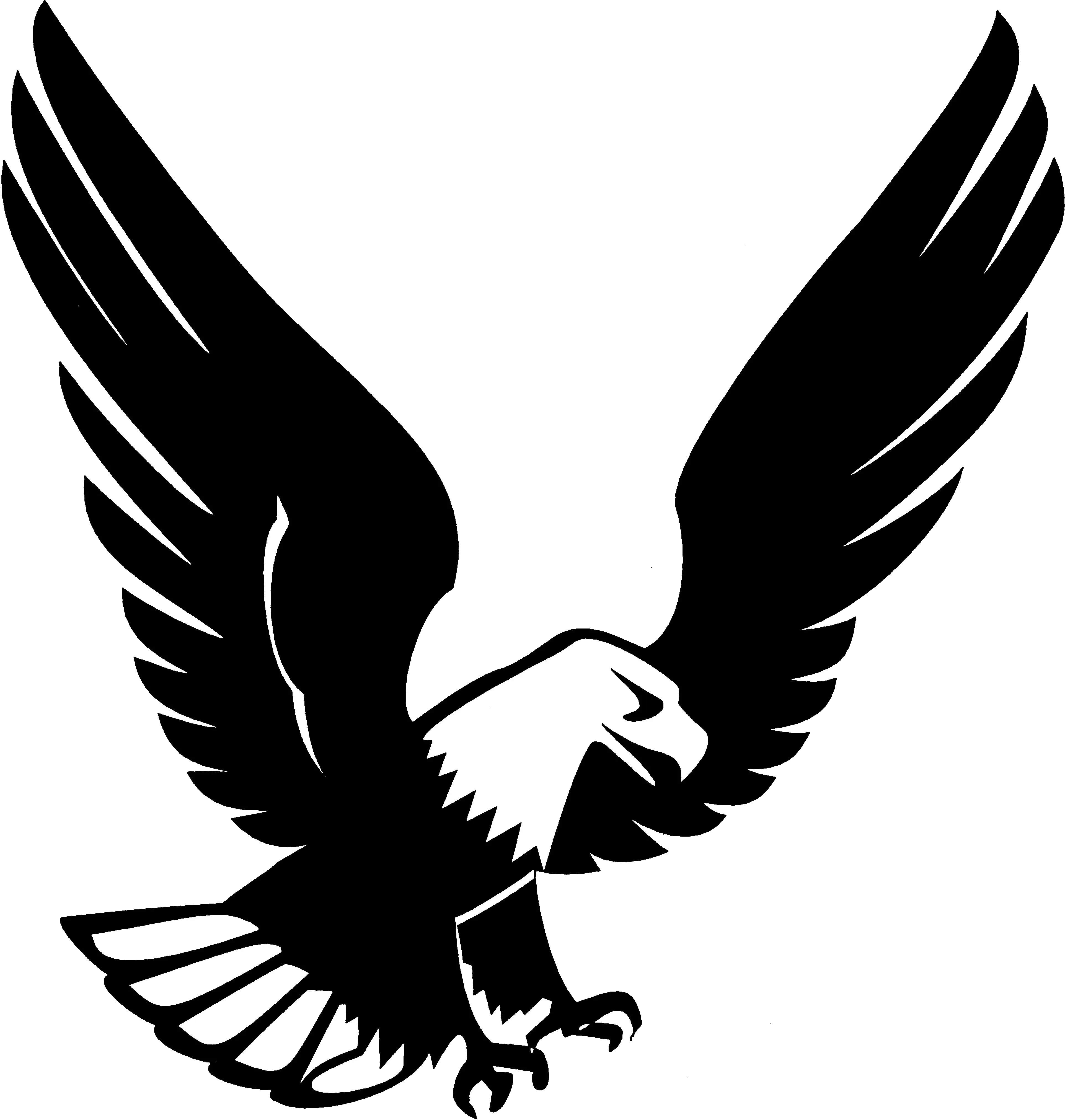 Eagle Silhouette in Flight