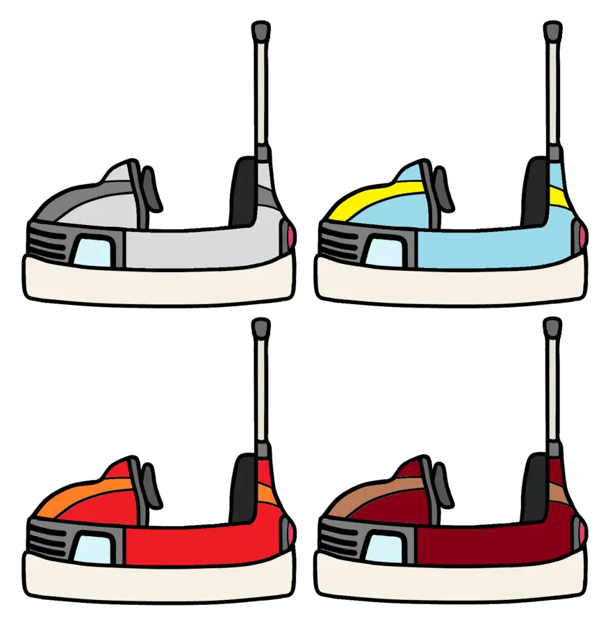 Colorful Bumper Cars