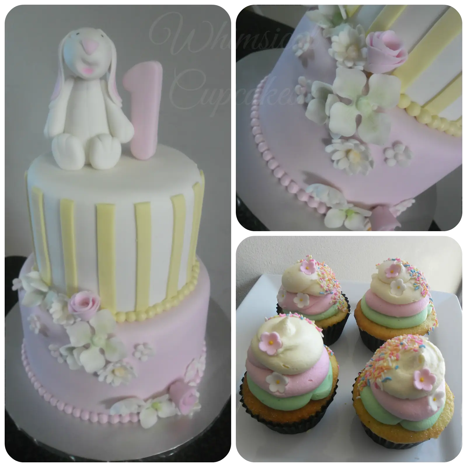 Decorated Cake and Cupcakes for Celebration