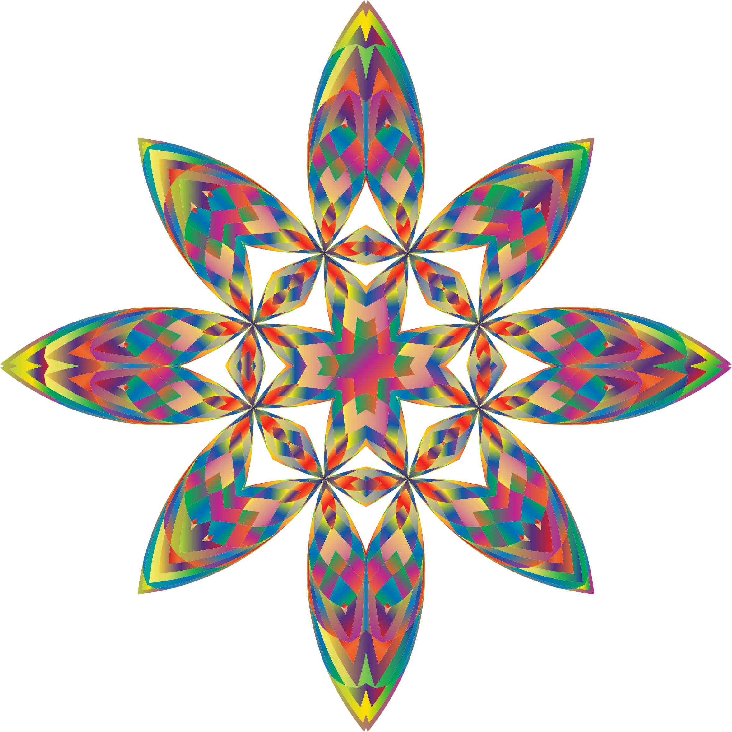 Colorful Kaleidoscope Star Illustration