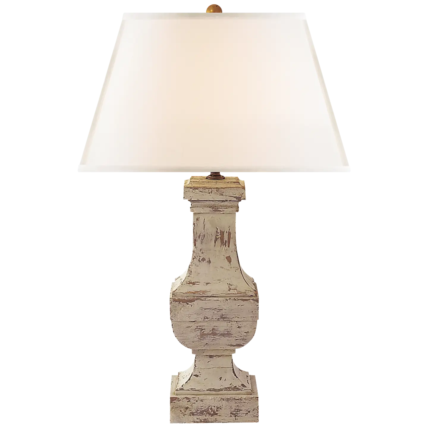 Rustic Table Lamp with White Shade