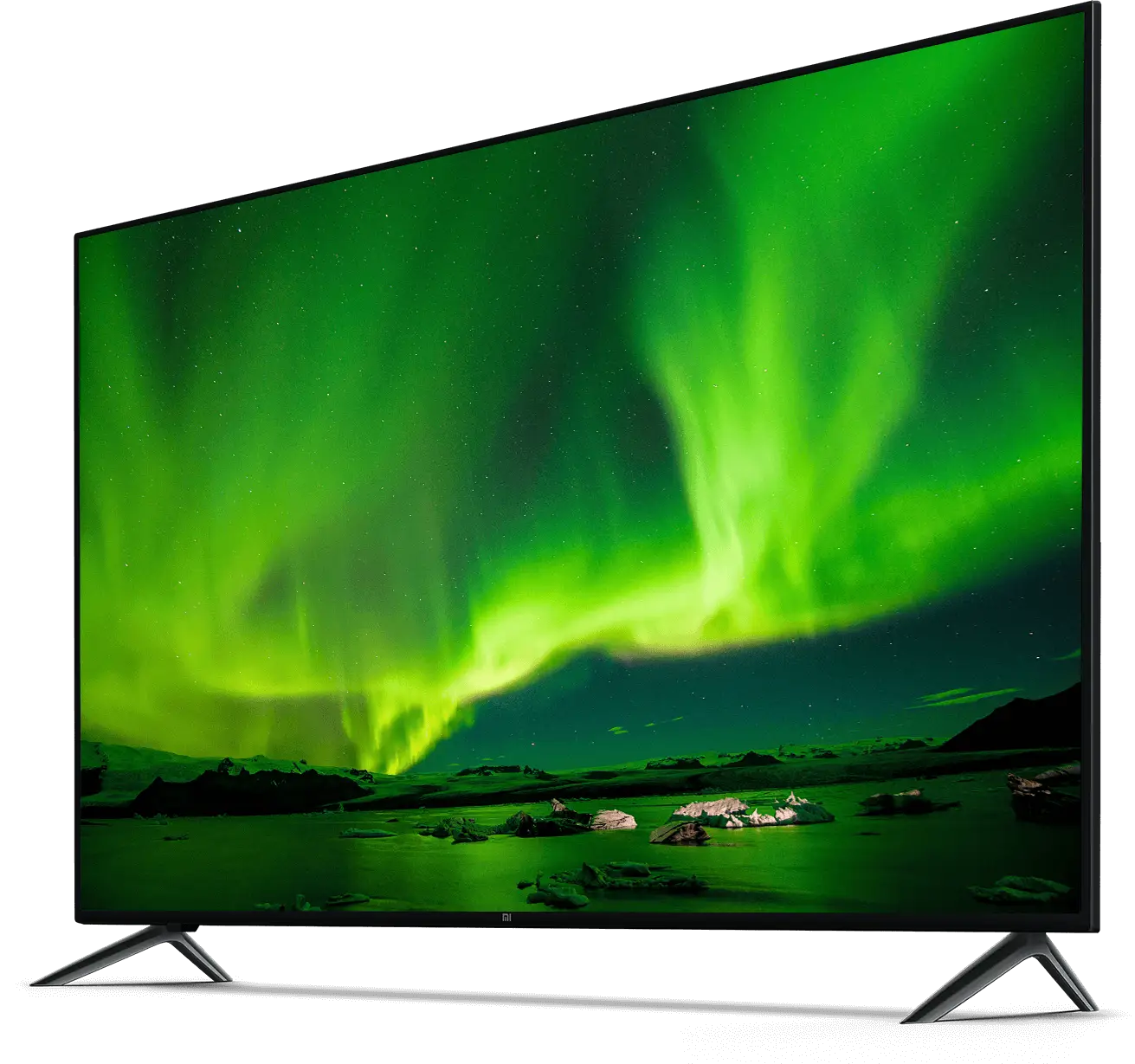 Television with Aurora Borealis Picture