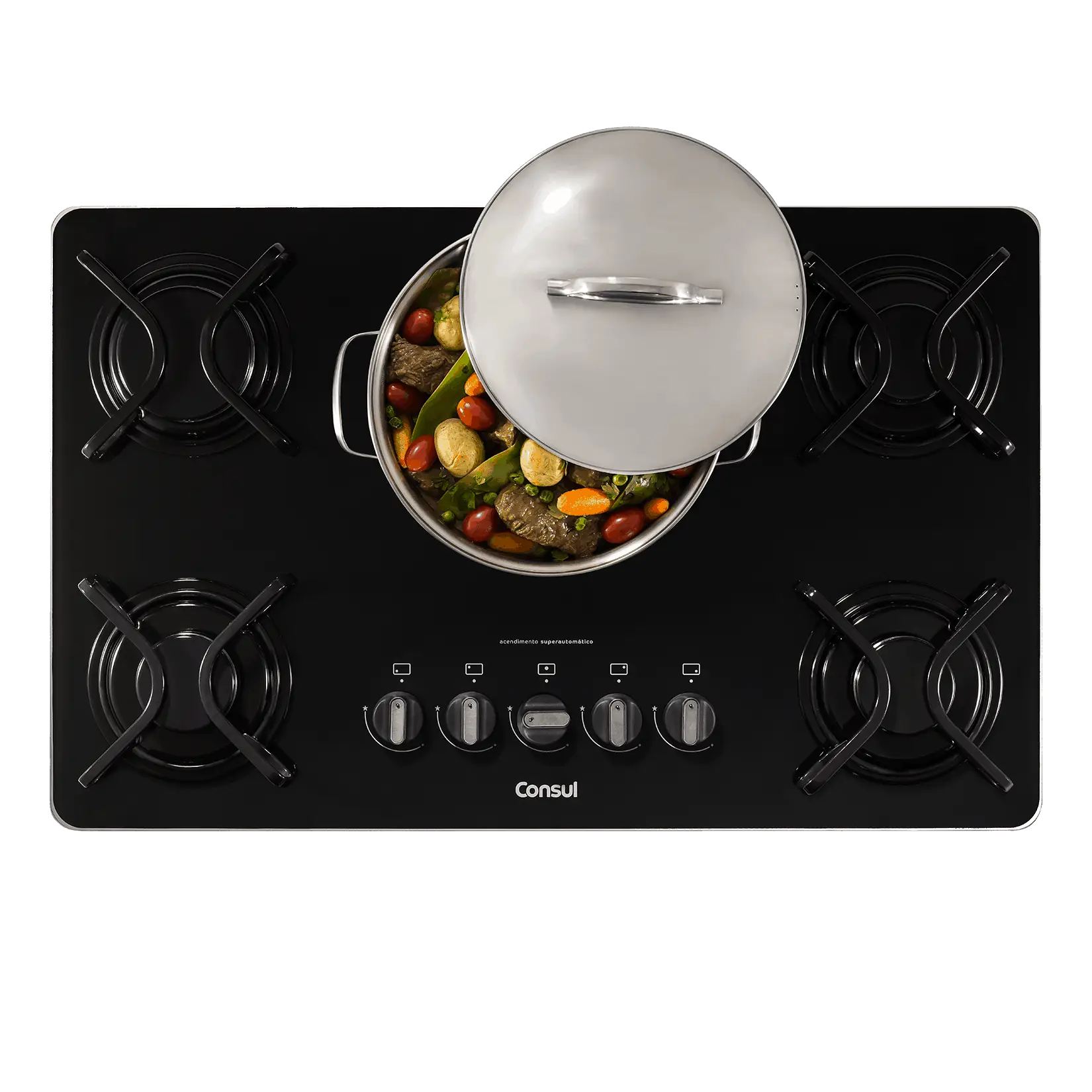 Modern Stovetop with Cooking Pot