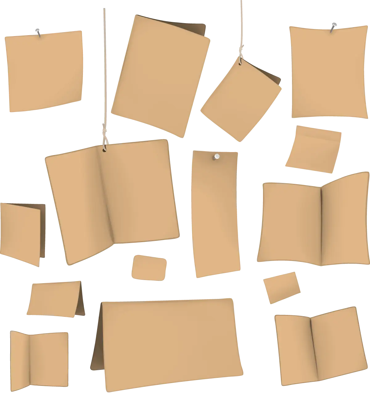 Various Brown Paper Tags and Cards