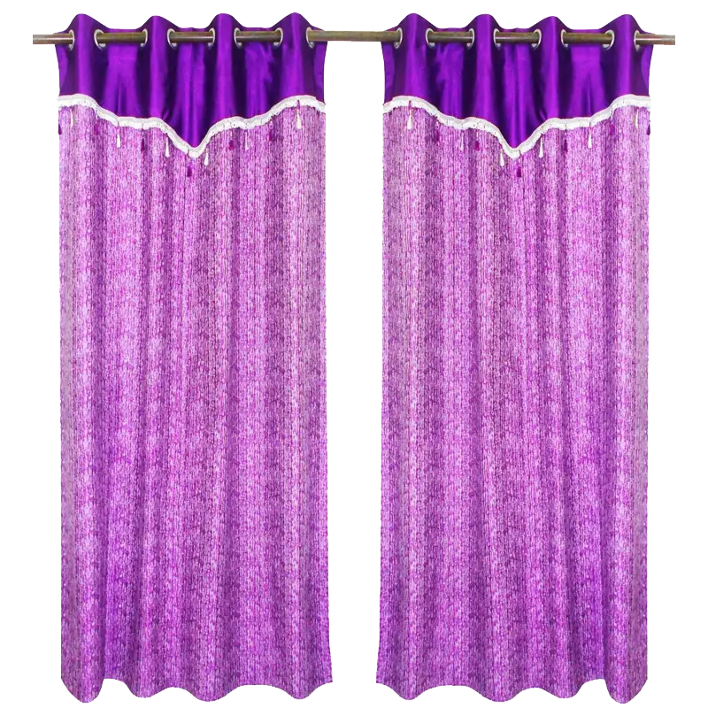 Purple Curtains with White Trim