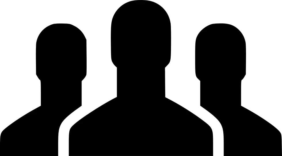 Group Silhouette of Three People