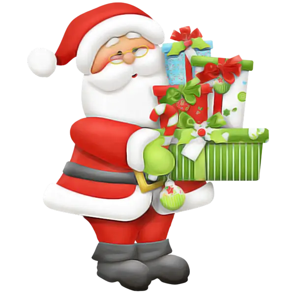 Santa Claus Carrying Gifts