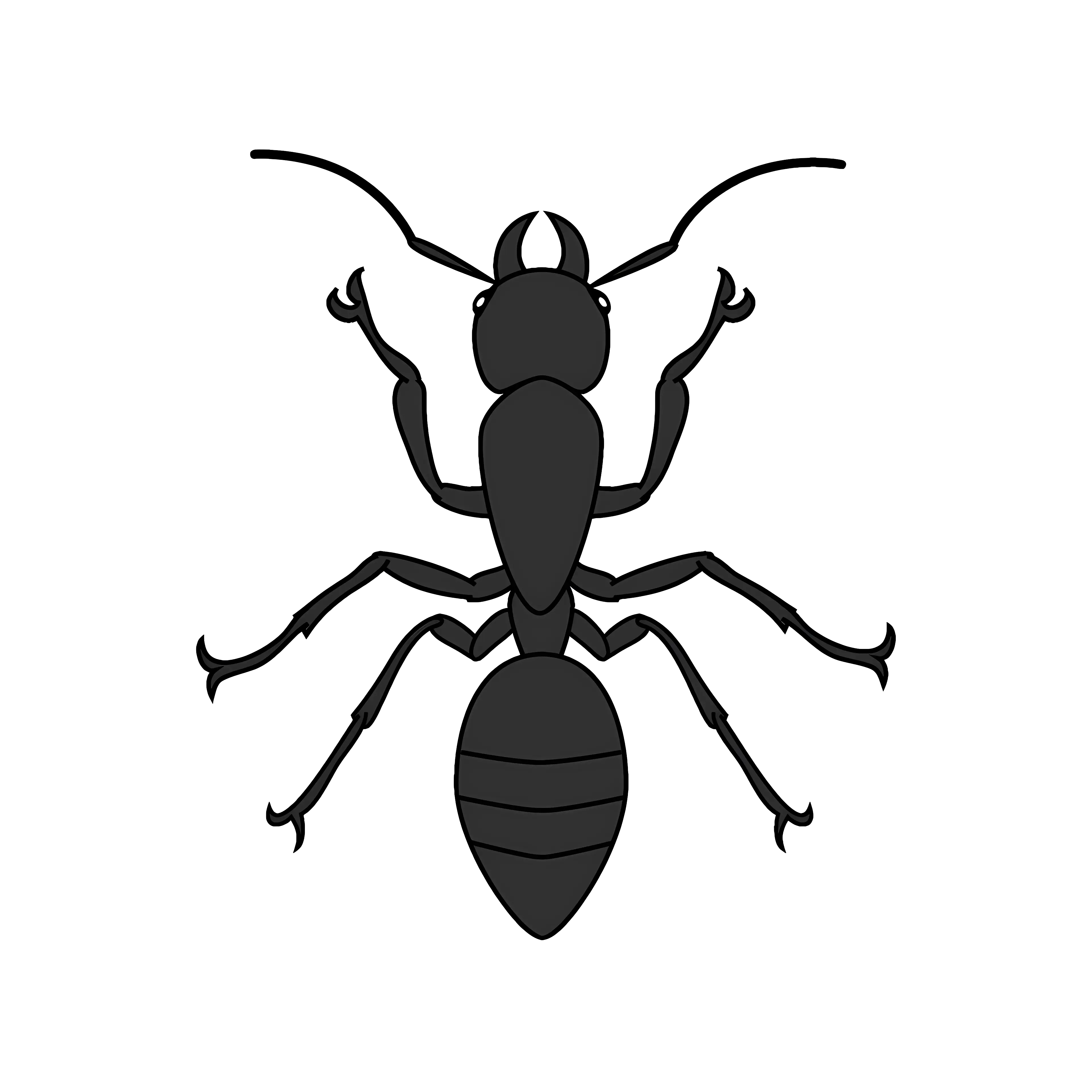 Black Ant Simple Ink Illustration