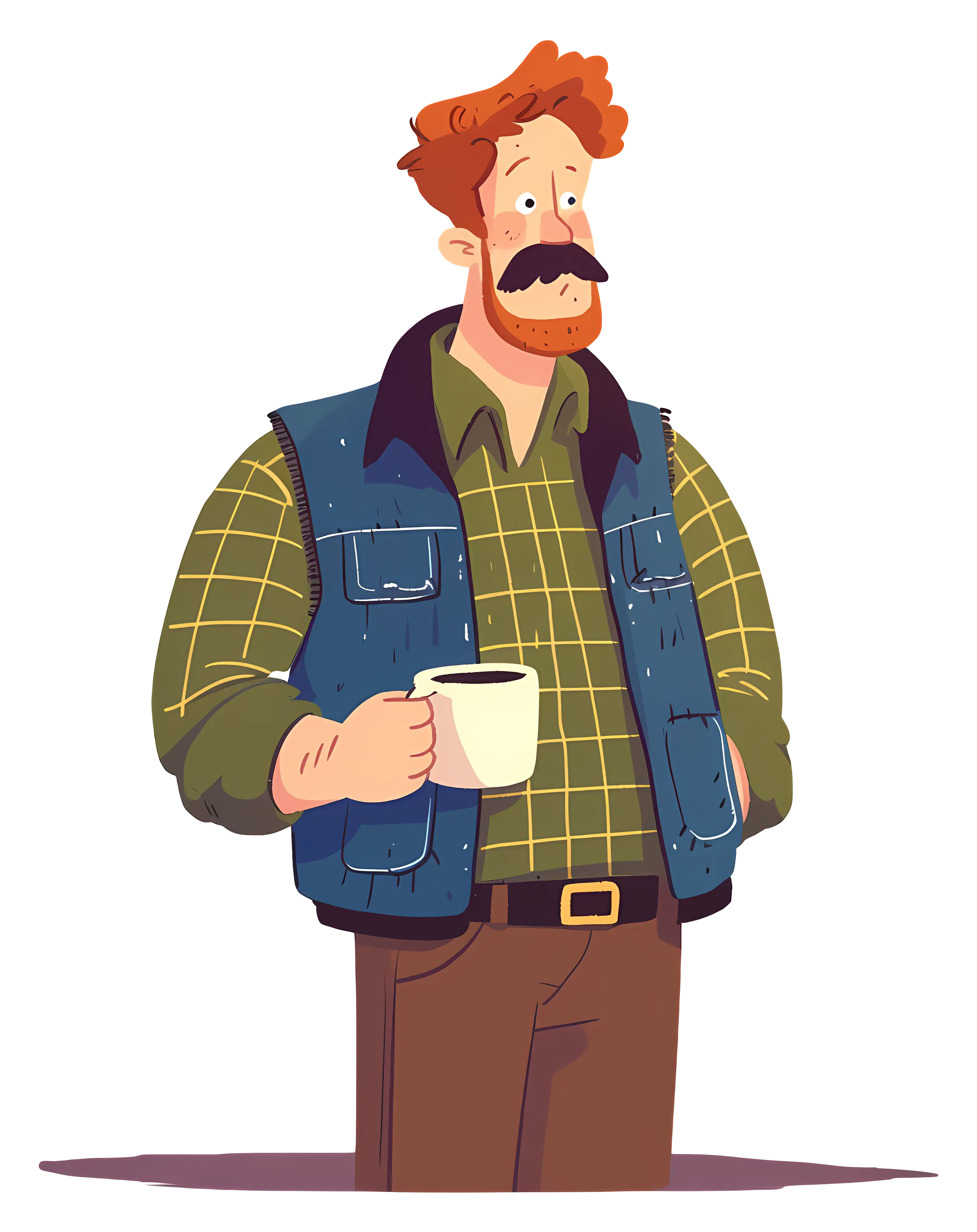 Casual Man Holding Coffee Mug