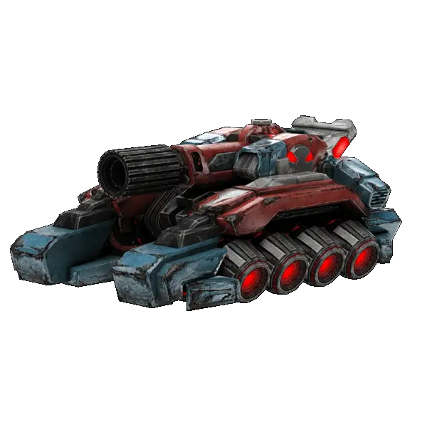 Futuristic Red and Black Tank
