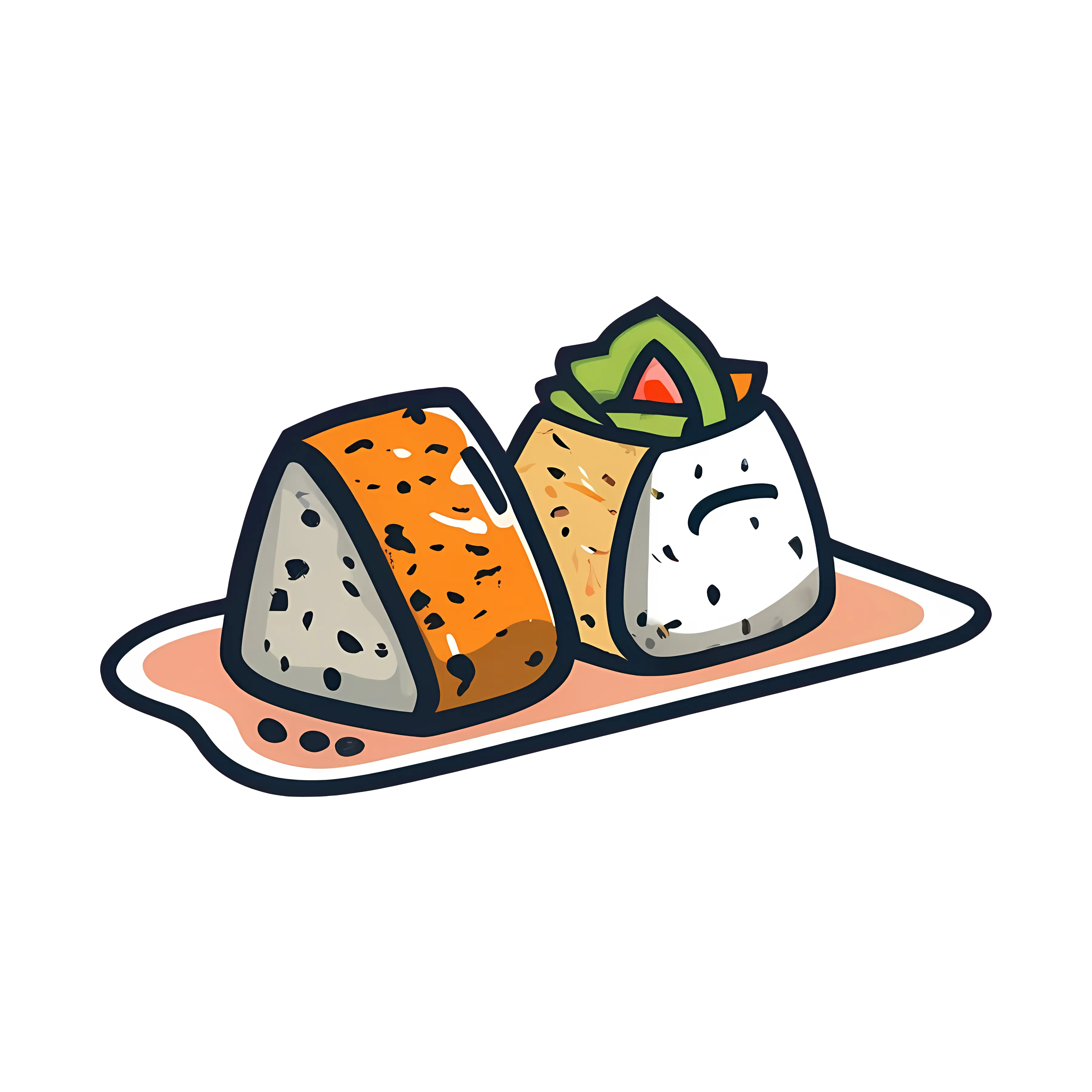 Japanese Sushi on Plate