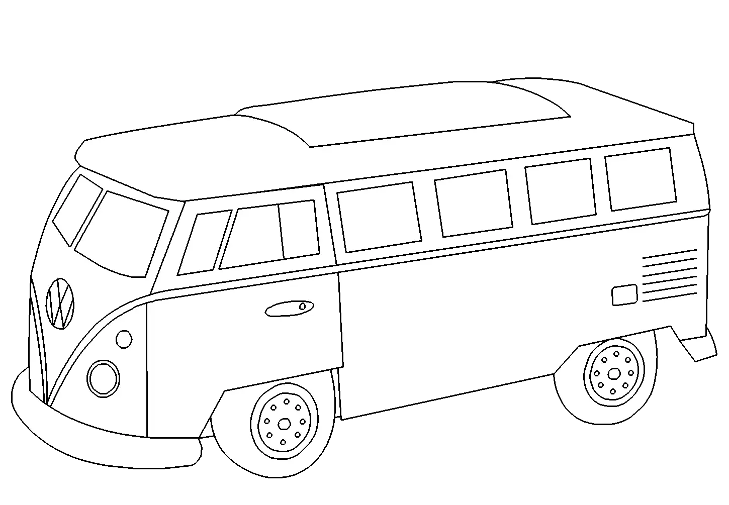 Outline Sketch of Classic VW Van
