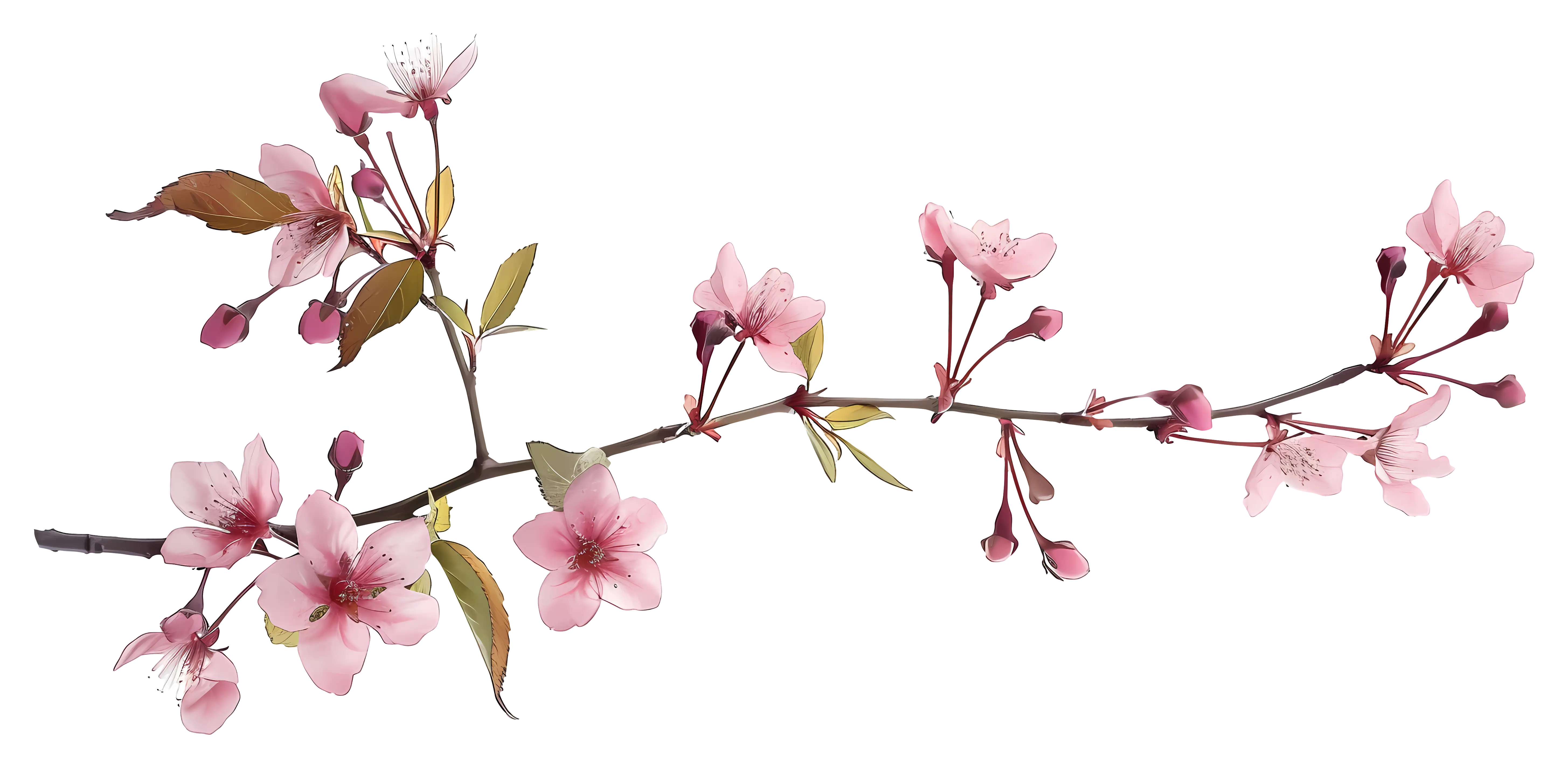 Cherry Blossom Branch in Bloom