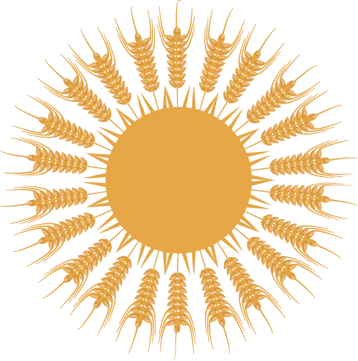 Sun Made of Wheat Ears