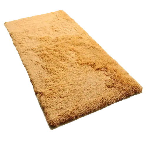 Fuzzy Yellow Rug