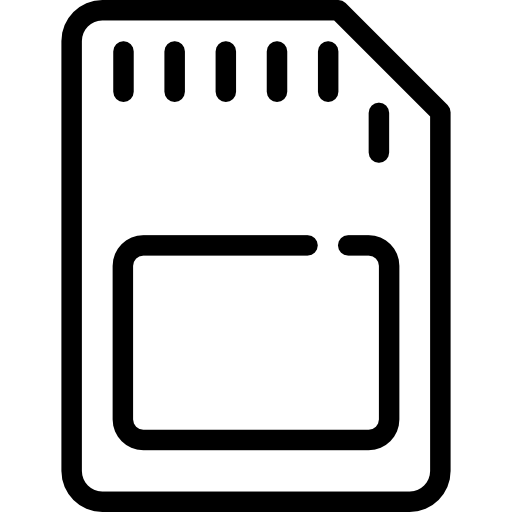Micro SD Card Outline Icon