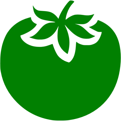 Green Tomato Silhouette Icon