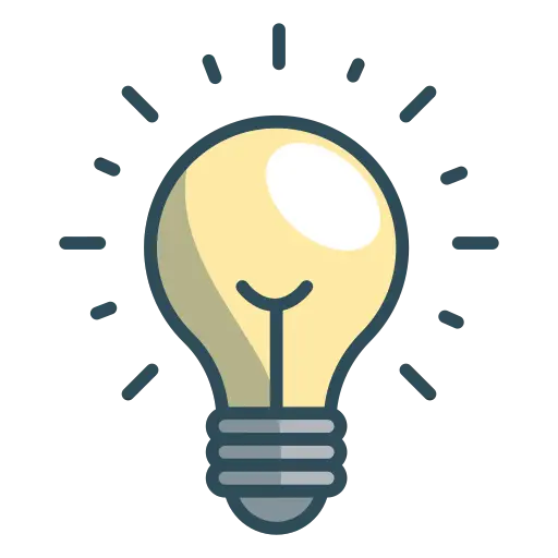 Light Bulb Icon Representing Bright Idea