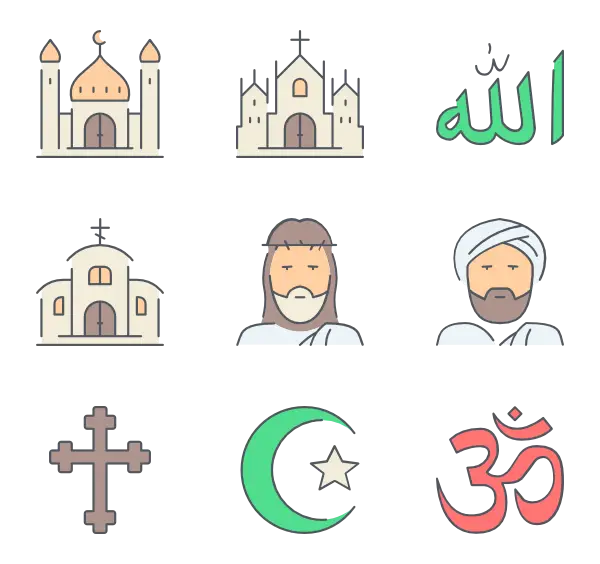 Various Religious Symbols and Icons