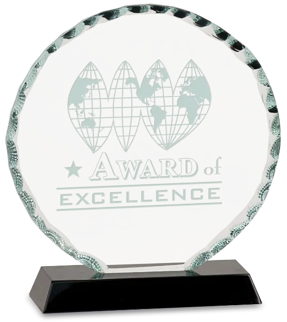 Award of Excellence Glass Trophy