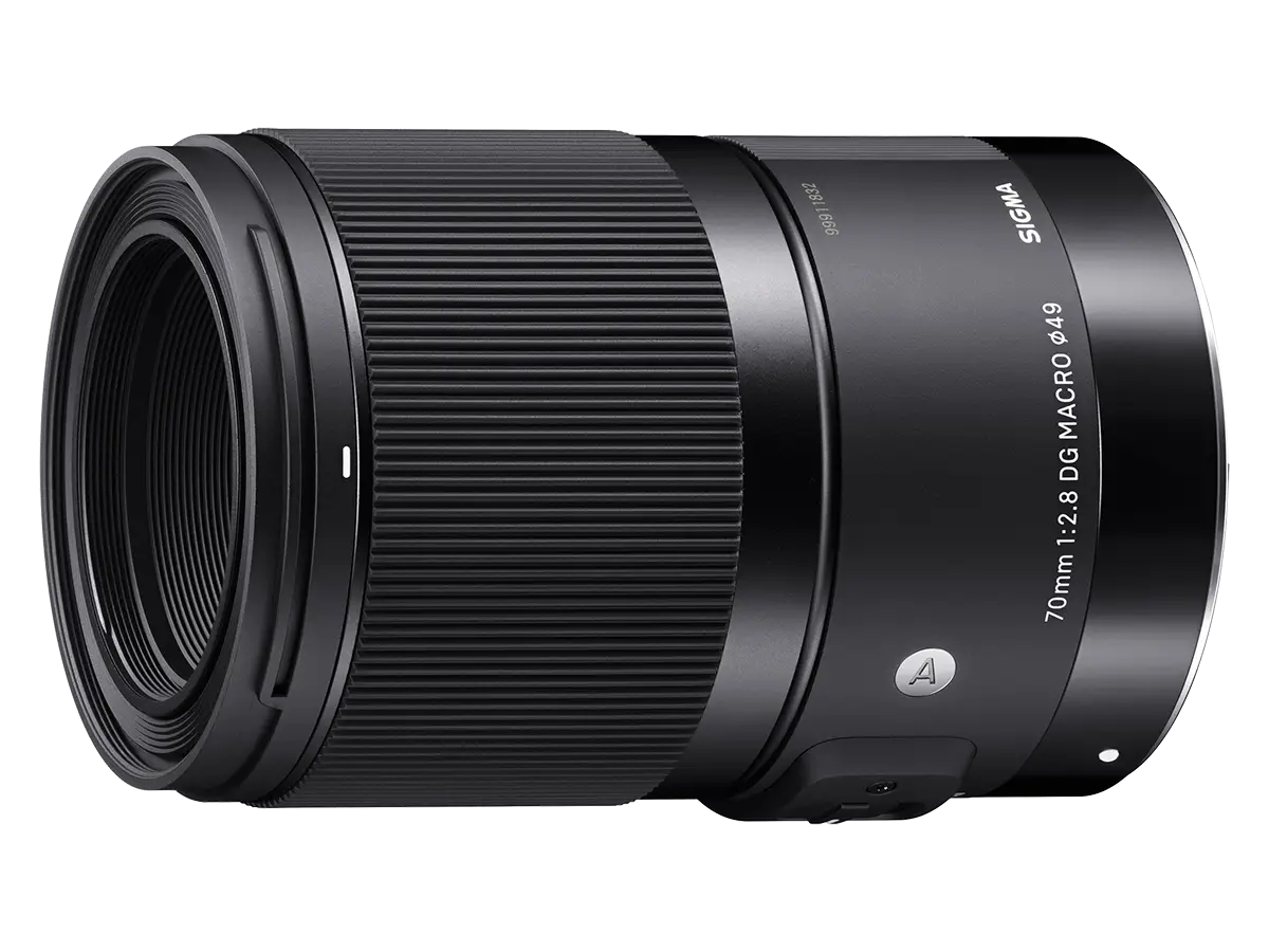 Black Sigma Camera Lens Macro Model